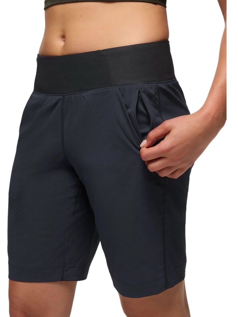 prAna Koen Flat Front hiking black Shorts 9 inch inseam